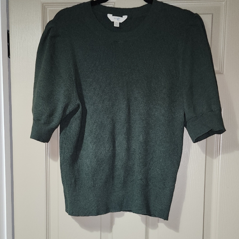 Women's Green Sweater Fall Holidays Xmas
